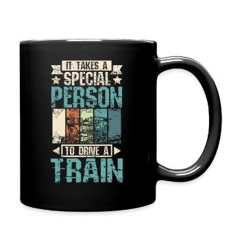 Cool train driver - Full Colour Mug - black - Right