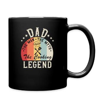 Dad The Man The Myth The Cooking Legend - Full Colour Mug - black - Right