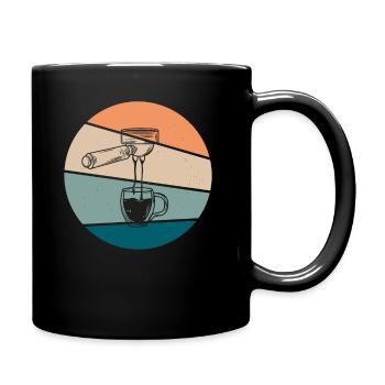 Retro Siebträger Für Barista und Kaffee Liebhaber - Tasse einfarbig - Schwarz - Rechts
