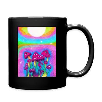 Kidcore Esthétique Weirdcore Mushroom Eyes Rétro - Mug uni - noir - Droite