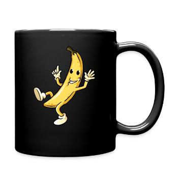 Funny Banana Design Banana Man Banana Costume - Full Colour Mug - black - Right