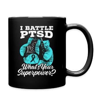 Je lutte contre le SSPT Licorne Stress post-traumatique SSPT - Mug uni - noir - Droite