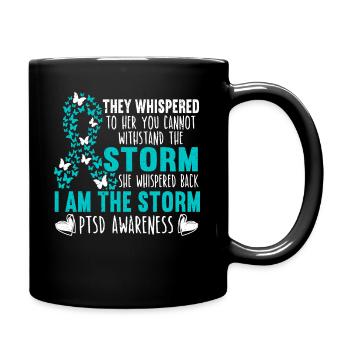 PTSD Awareness Post-Traumatic Stress PTSD - Full Colour Mug - black - Right