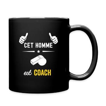 cet homme est COACH - Mug uni - noir - Droite