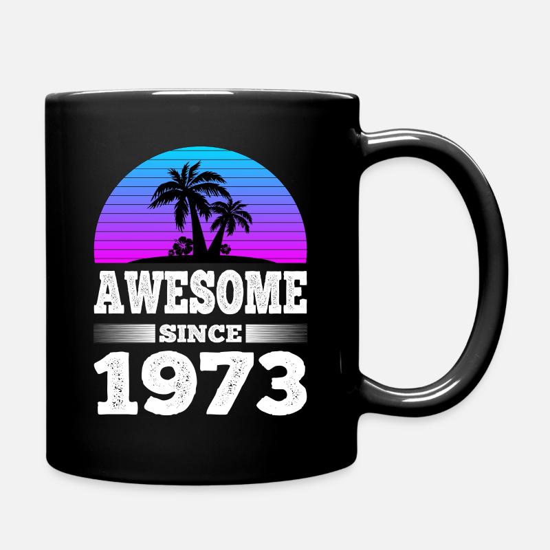 Awesome Since 1973 Sunset blau - Tasse einfarbig - Schwarz