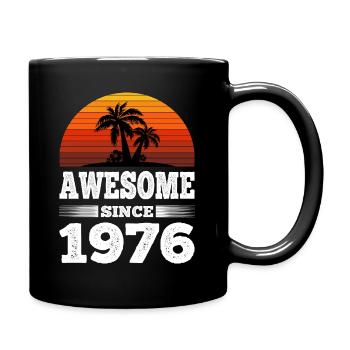 Awesome Since 1976 Sunset red - Full Colour Mug - black - Right