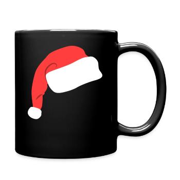 Lustige Nikolaus Mütze - Tasse einfarbig - Schwarz - Rechts