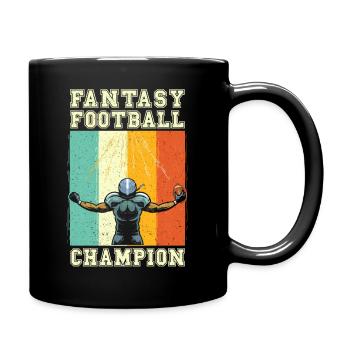 American Football Fantasy Football - Tasse einfarbig - Schwarz - Rechts