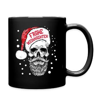 FROHE WEIHNACHTEN-SKULL-TOTENKOPF - Tasse einfarbig - Schwarz - Rechts