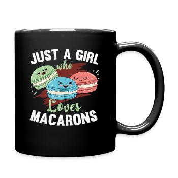 Just A Girl Who Loves Macarons Women Macaron - Full Colour Mug - black - Right