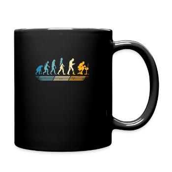 Gamer PC games gaming Konsolen zocken Evolution - Tasse einfarbig - Schwarz - Rechts
