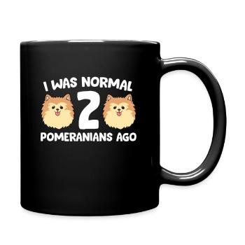 Pomeranian-Besitzer Ich war vor 2 Pomeranians - Tasse einfarbig - Schwarz - Rechts
