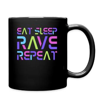 Ballern Techno Raver Eat Sleep Rave - Mug uni - noir - Droite