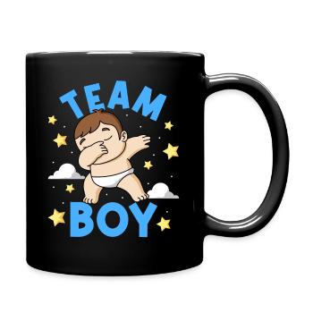 Team Boy Gender Reveal - Full Colour Mug - black - Right