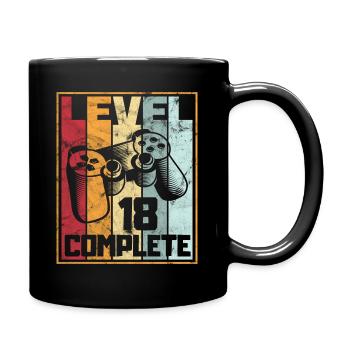 18. Geburtstag Gamer "Level 18 Complete" Gaming Ge - Tasse einfarbig - Schwarz - Rechts