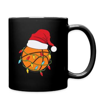 Basketball christmas light chain basketball players - Full Colour Mug - black - Right