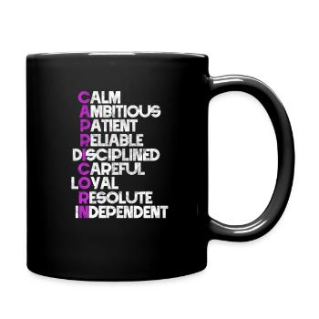 Signe du zodiaque Capricorne - Mug uni - noir - Droite