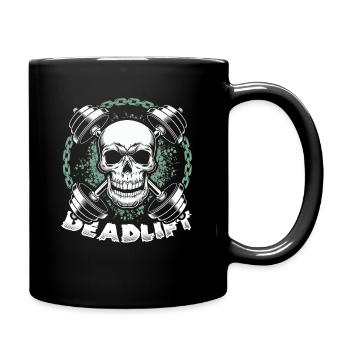 Skull Deadlift Barbell Gym Entraînement Fitness - Mug uni - noir - Droite