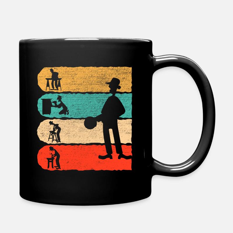Tischler Retro Geschenk - Tasse einfarbig - Schwarz