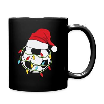 Fussballspieler Fussball christmas Lights - Tasse einfarbig - Schwarz - Rechts