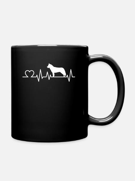 Tamaskan Herzschlag Wolf-Hund Tamaskan - Tasse einfarbig - Schwarz