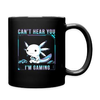 Axolotl Gaming salamandre mignonne en tant que garçons joueurs Humour - Mug uni - noir - Droite