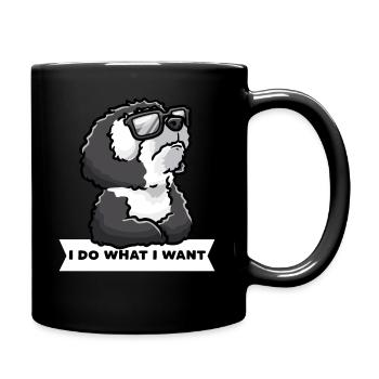 Stubborn Cão De Água Português Dog Portuguese - Full Colour Mug - black - Right