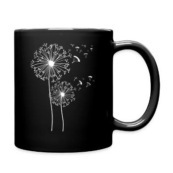 Paragleiter Dandelion Löwenzahn Gleitschirm - Tasse einfarbig - Schwarz - Rechts