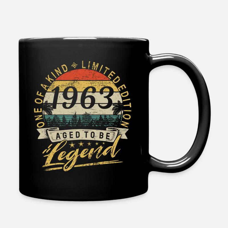 Limited Edition Geburtsjahr 1963 Geburtstag Retro - Tasse einfarbig - Schwarz