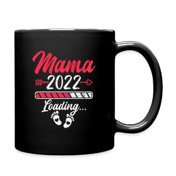Schwangerschaft Mama 2022 Werdende Mutter - Tasse einfarbig - Schwarz - Rechts