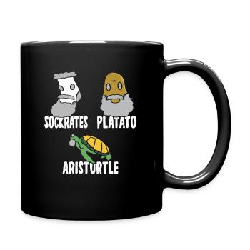 Philosophie de Socrate Platon Aristote - Mug uni - noir - Droite