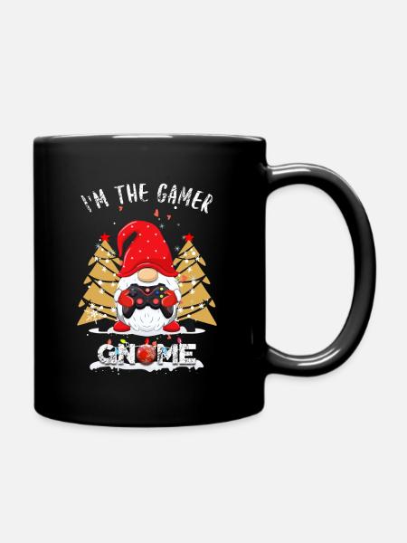 Gamer Gnome Family Matching Christmas - Mug uni - noir