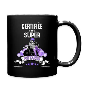 Super motarde femme cadeau moto - Mug uni - noir - Droite
