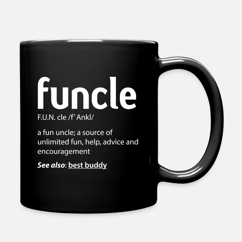 Herren Cool funcle Definition Spaß onkel - Tasse einfarbig - Schwarz