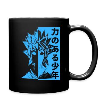 Powerful Boy Kawaii Otaku Japan Manga Kanji Comic - Tasse einfarbig - Schwarz - Rechts