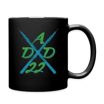 Dad 22 Papa ist 2022 neuer Vater - Tasse einfarbig - Schwarz - Rechts