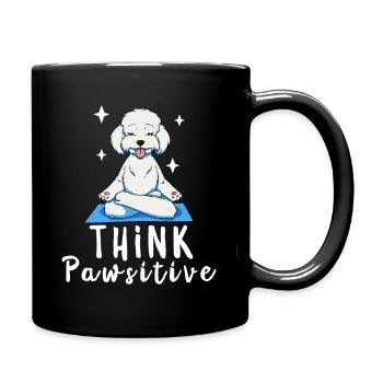 Think Pawsitive Dog Yoga Meditation Pose - Mug uni - noir - Droite