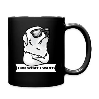 Chien de montagne pyrénéen têtu Grand Pyrénées - Mug uni - noir - Droite