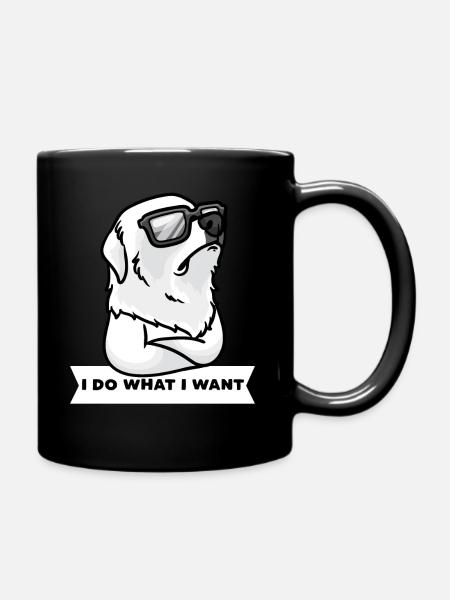 Chien de montagne pyrénéen têtu Grand Pyrénées - Mug uni - noir