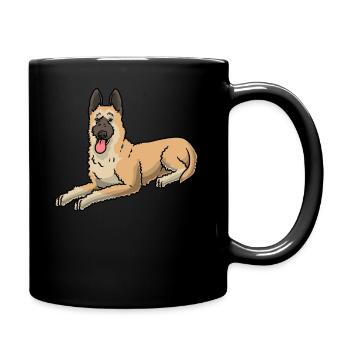 Laekenois Dog Belgian Shepherd - Full Colour Mug - black - Right
