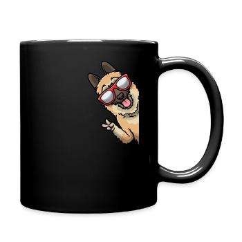 Laekenois Dog Belgian Shepherd - Full Colour Mug - black - Right