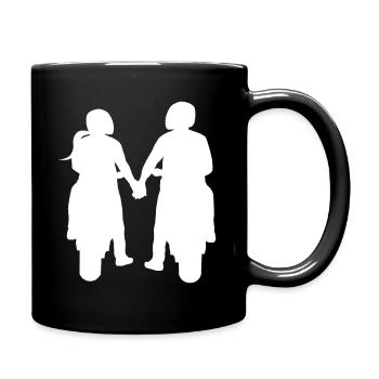Bikercouple Couples Motorcycle Biker Couple - Full Colour Mug - black - Right