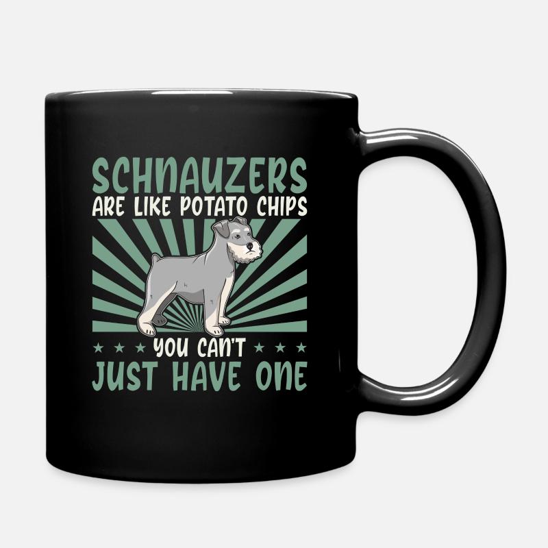 Schnauzer Hund Hundehalter Hundebesitzer Geschenk - Tasse einfarbig - Schwarz