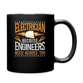 Electrician Engineer - Tasse einfarbig - Schwarz - Rechts