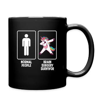 Brain Surgery Neurosurgeon Brain Cancer - Full Colour Mug - black - Right