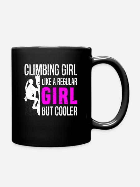 Climbing Girl Bouldering Berg Klettern Bouldern - Tasse einfarbig - Schwarz