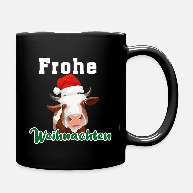 kuhweihnachten - Tasse einfarbig - Schwarz