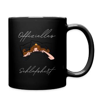 Offizielles Schlafshirt Prinzessin Krone Nachthemd - Tasse einfarbig - Schwarz - Rechts
