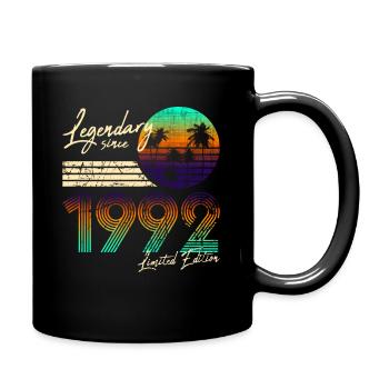 29th Birthday Gift Legendary Since 1992 - Tasse einfarbig - Schwarz - Rechts