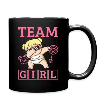 Révélation de genre Team Girl - Mug uni - noir - Droite
